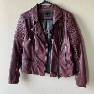 Blanc NYC Maroon Moto Jacket